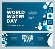 World Water Day Banner and Landing Page Design Template vector