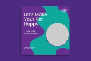 Pet Banner Design Template vector