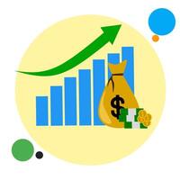 investment design earning and growth vector