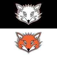 Fierce Red Fox Head logo icon design vector