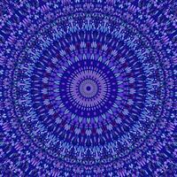 Dynamic oriental round mosaic pattern mandala background - circular abstract colorful hypnotic psychedelic vector graphic design from curved shapes