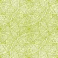 Lime color seamless wired swirl fractal pattern background vector