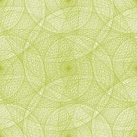 Lime color seamless wired swirl fractal pattern background vector