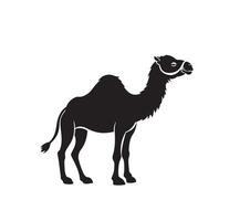 AI generated Camel silhouette vector illustration on white background