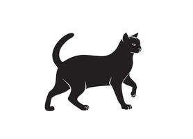 AI generated Cat silhouette vector illustration on a white background