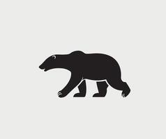 ai generado silueta de oso vector ilustración en un blanco antecedentes