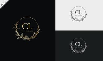 cl C l inicial firma logo modelo. vector