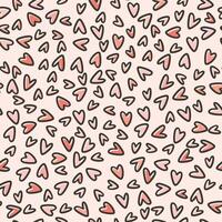 Valentine's Day Retro Vintage Heart Seamless Pattern vector