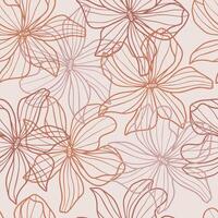 Floral Hand Drawn Sketch Seamless Pattern vector