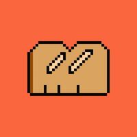 bread pixelart design illustration vector