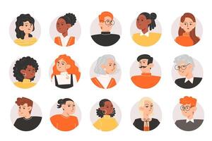 Set of various people icons for avatar vector