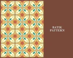 BATIK PATTERN WITH RETRO STYLE AND COLOR vector