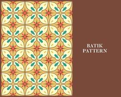 BATIK PATTERN WITH RETRO STYLE AND COLOR vector