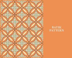 BATIK PATTERN WITH RETRO STYLE AND COLOR vector