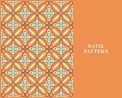 BATIK PATTERN WITH RETRO STYLE AND COLOR vector