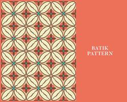 BATIK PATTERN WITH RETRO STYLE AND COLOR vector