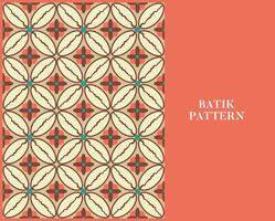 BATIK PATTERN WITH RETRO STYLE AND COLOR vector