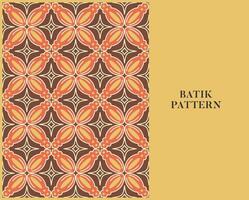 BATIK PATTERN WITH RETRO STYLE AND COLOR vector