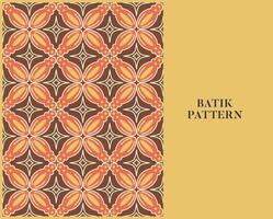 BATIK PATTERN WITH RETRO STYLE AND COLOR vector