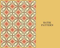 BATIK PATTERN WITH RETRO STYLE AND COLOR vector