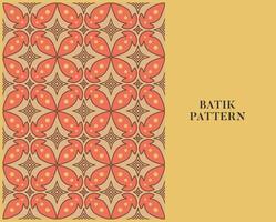 BATIK PATTERN WITH RETRO STYLE AND COLOR vector