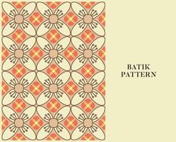 BATIK PATTERN WITH RETRO STYLE AND COLOR vector