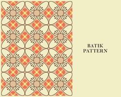 BATIK PATTERN WITH RETRO STYLE AND COLOR vector