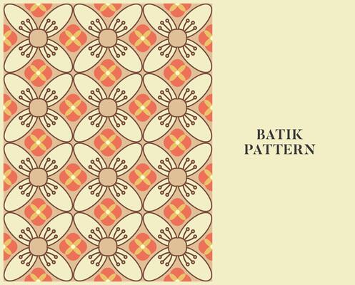 BATIK PATTERN WITH RETRO STYLE AND COLOR