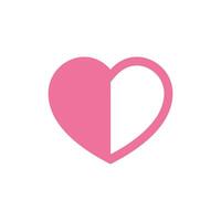 Heart Icon Vector Template Illustration Trendy Design