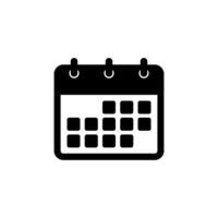 Trendy Calendar Icon Vector Logo Template