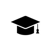 Graduate Bachelor Cap Education Icon Vector Logo Template