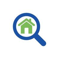 Home Magnifying Glass Icon Vector Template illustration Design