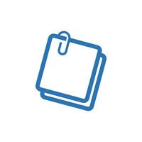Note Paper Stationery Education Icon Vector Template Illustration Design