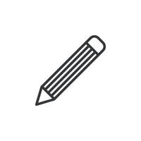 Pencil Drawing Stationery Icon Vector Template