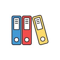 Binder Files Document Library Icon Vector Template