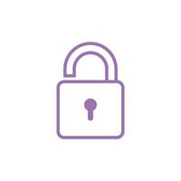 Padlock Icon Vector Template Illustration Design