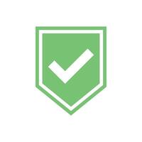 Check Mark Shield Pictogram Icon Logo Template Illustration Design vector