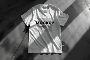 AI generated PSD White T-shirt mockup