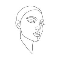 Minimal woman face vector