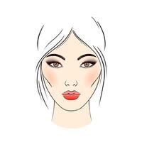 Face of  woman vector