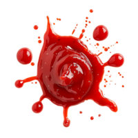 AI generated Clear Red Sauce Drips Design Kit png