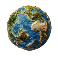 AI generated 3D Rendering of Earth with Industrial Pollution png