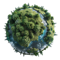 AI generated Global Awareness 3D Earth Day Art png