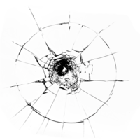 AI generated Broken and Cracked Window on Clear Background png