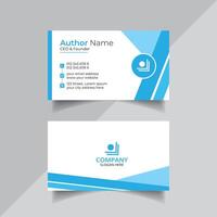 Vector clean style blue color business card template design or visiting card design