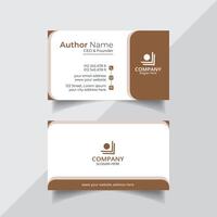 Vector clean style green color business card template design or visiting card