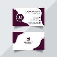 Vector clean style green color business card template design or visiting card