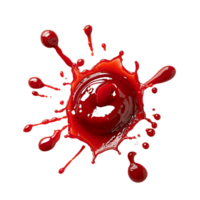 AI generated Messy Ketchup Spill Clipart png