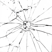 AI generated Isolated Broken Glass with Transparent Hole png