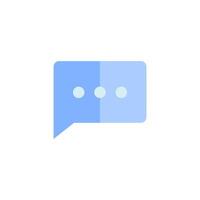 Notification Chat Icon Flat Design Style. Simple Web and Mobile Vector. Perfect Interface Illustration Symbol. vector